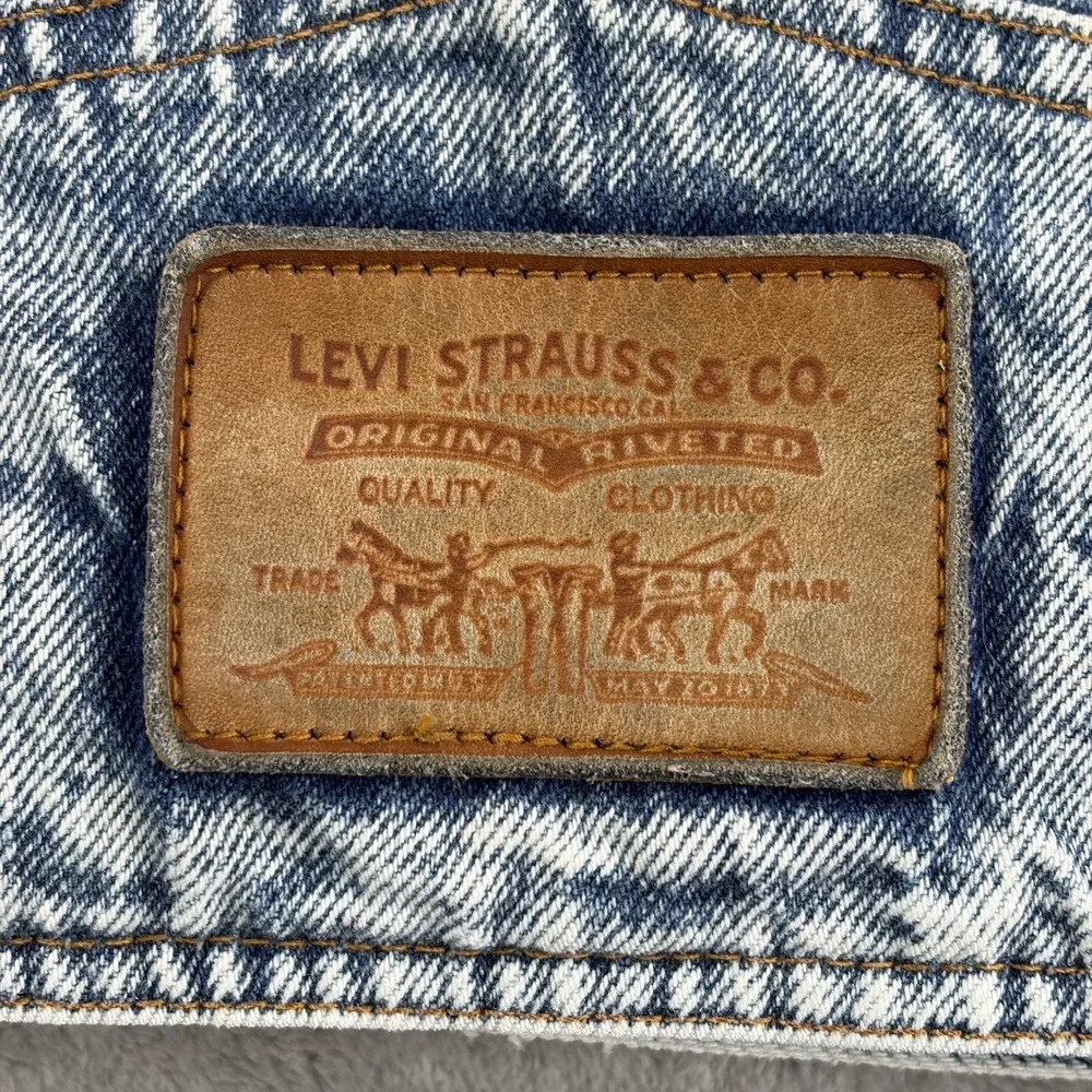 Vintage 80s Levis White Tab Trucker Jacket Acid Wash 75068-0219 Men Medium USA